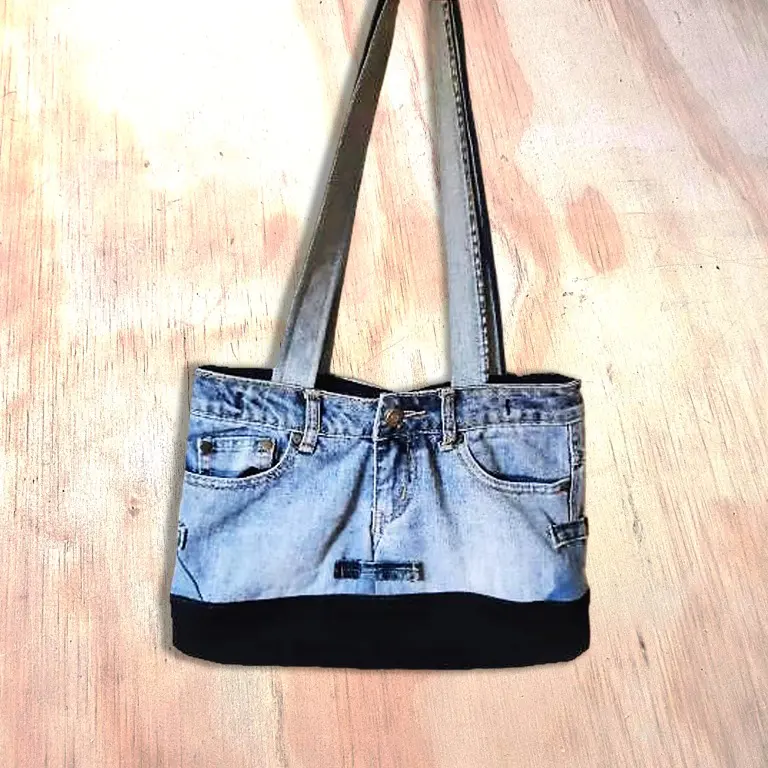 Carteras shops de jeans y crochet